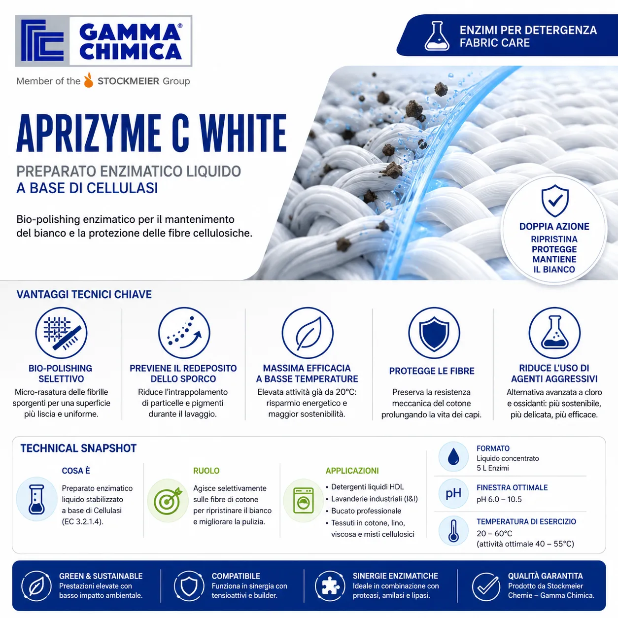 APRIZYME® C White 5 L - Cellulasi - Liquido